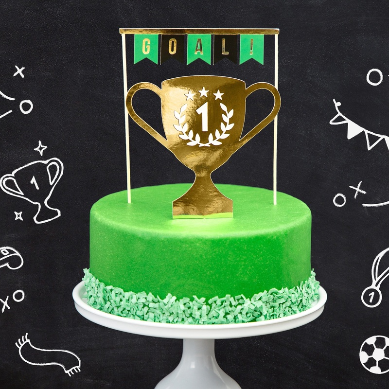 Football Champion Cake Topper Set