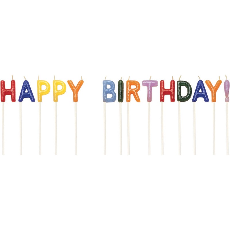 "Happy Birthday" Cake Candles