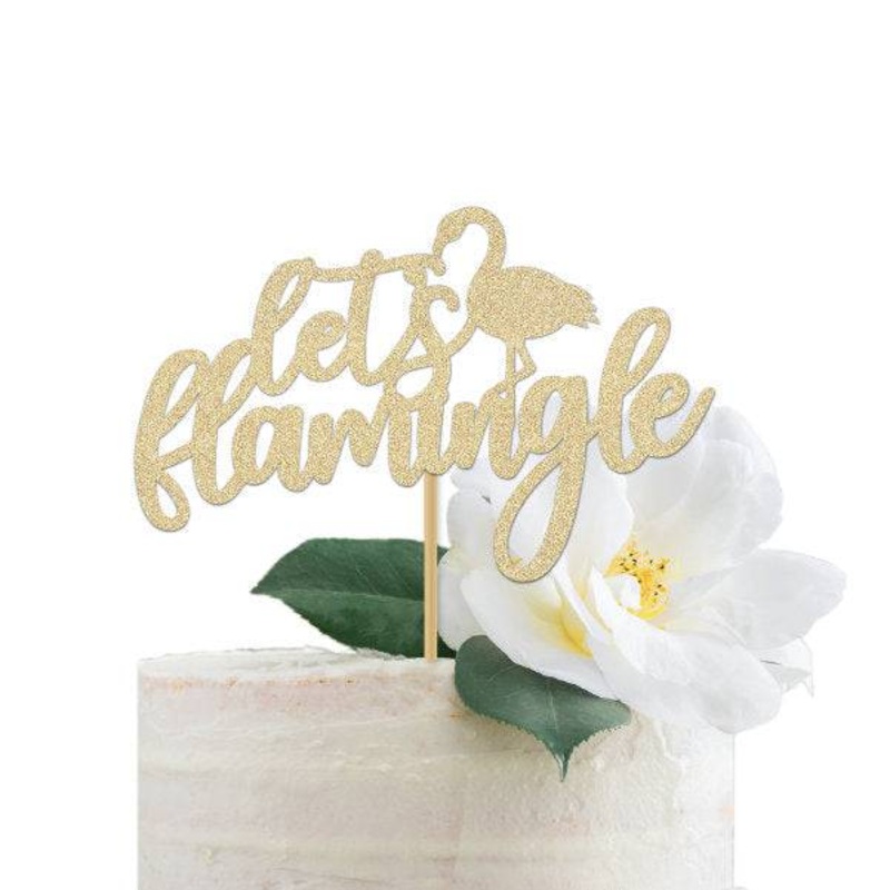 Let's Flamingle Cake Topper