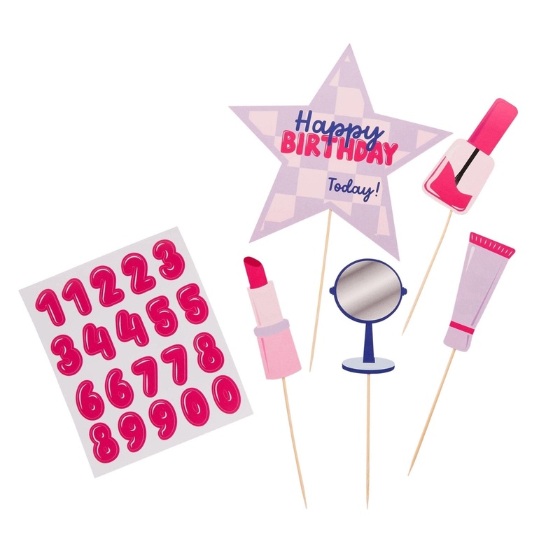 Makeup Cake Toppers with Custom Age