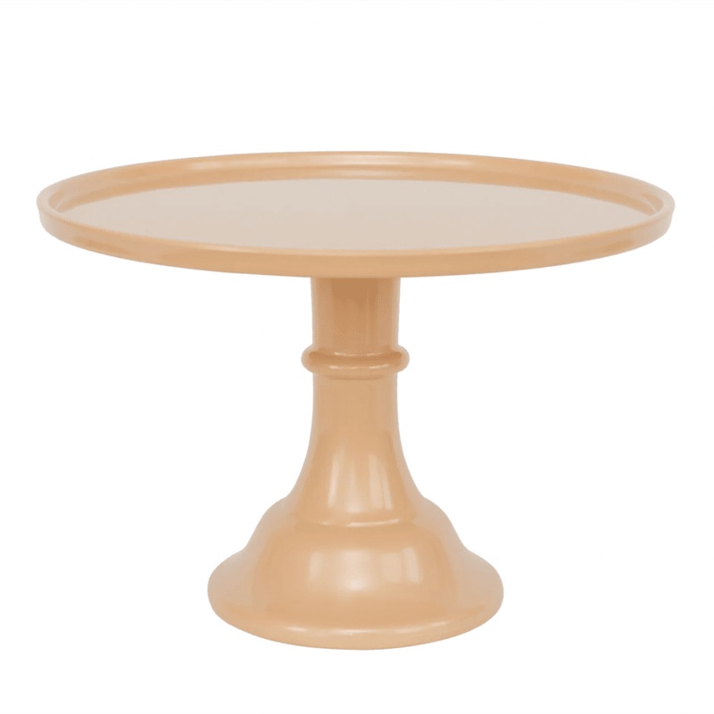 Melamine Cake Stand, Latte Brown - 2 Size Options