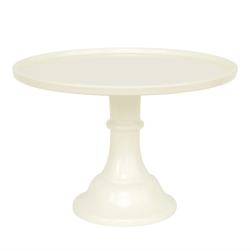 Melamine Cake Stand, Linen White - 2 Size Options