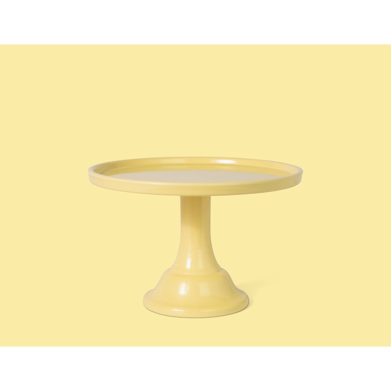 Melamine Cake Stand Small- Daisy Yellow 8.5 inch