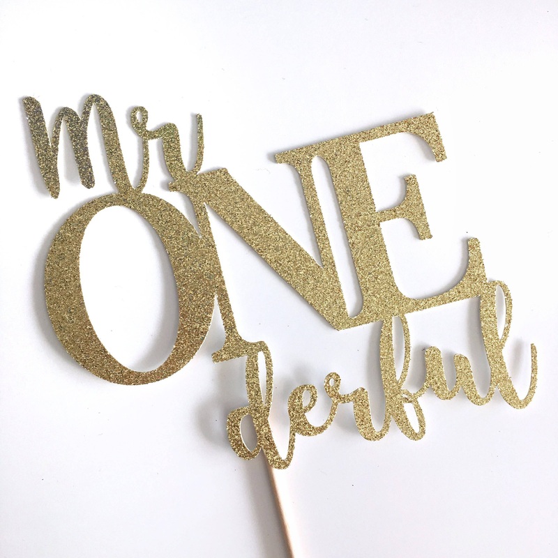 Mr Onederful Cake Topper