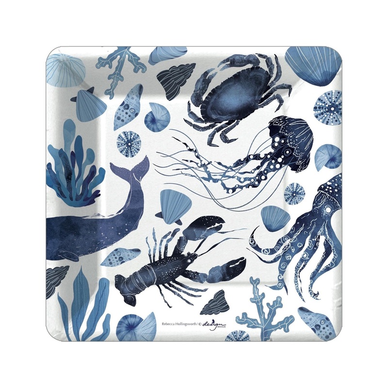 Ocean Party Cake Plates