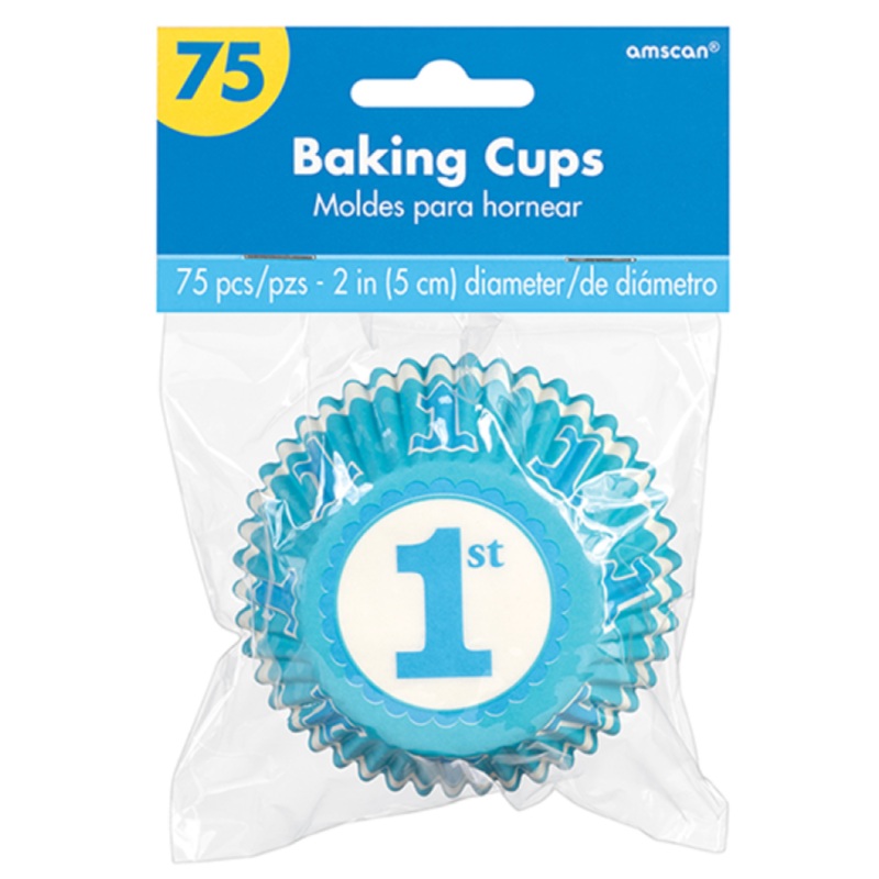 PARTY CUPCAKE CASE 1st BDAY Blue Standard Cupcake Case