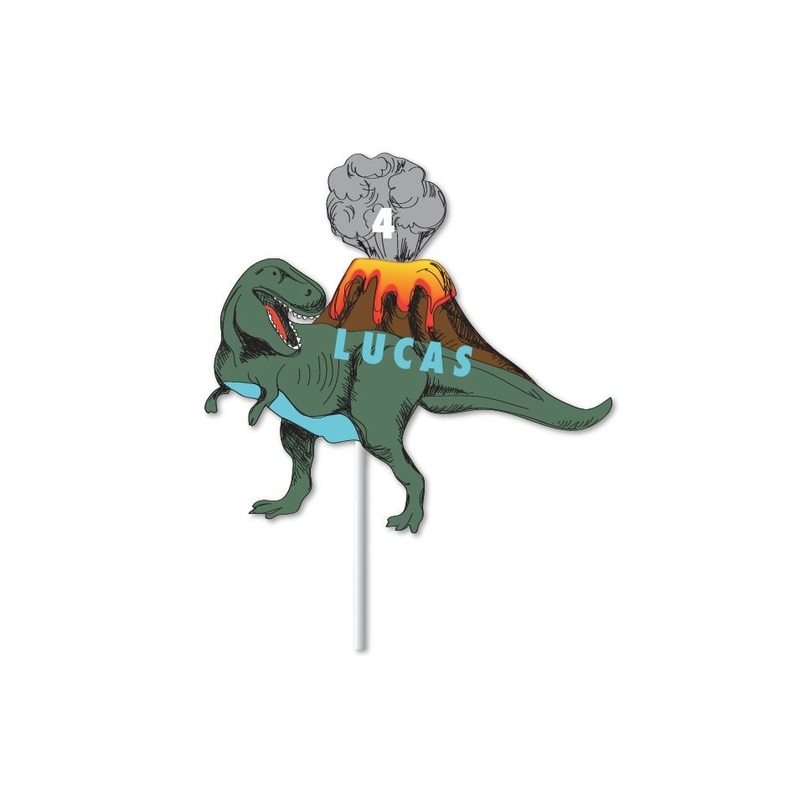 Personalized Name Dinosaur Cake Topper