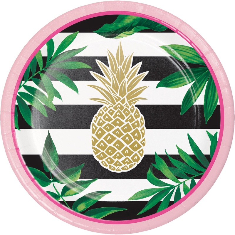 Pineapple Party 7" Cake Plates