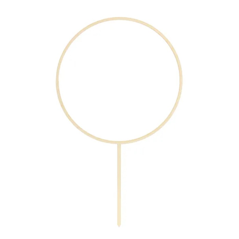 Round Hoop Cake Topper | Natural Wood | 9.5 INCH