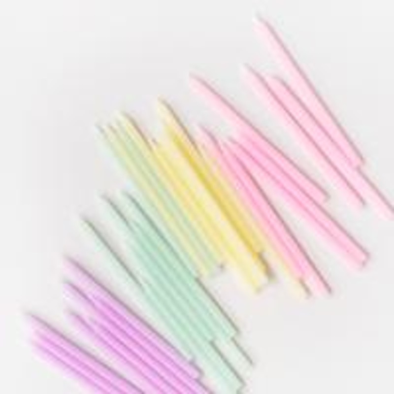 Tall Pastel Cake Candles (16 Pack)