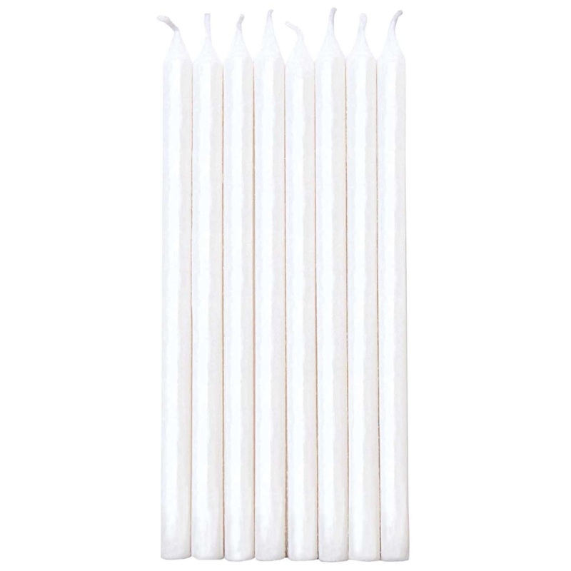 White Long Birthday Party Cake Candles | 5 INCH