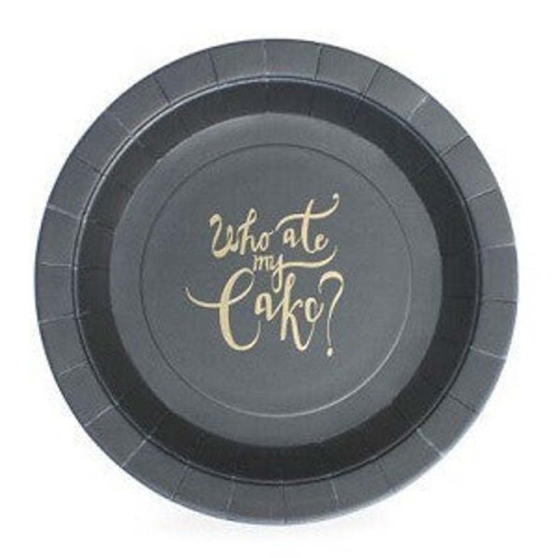 "Who Ate My Cake?" Dessert Plates