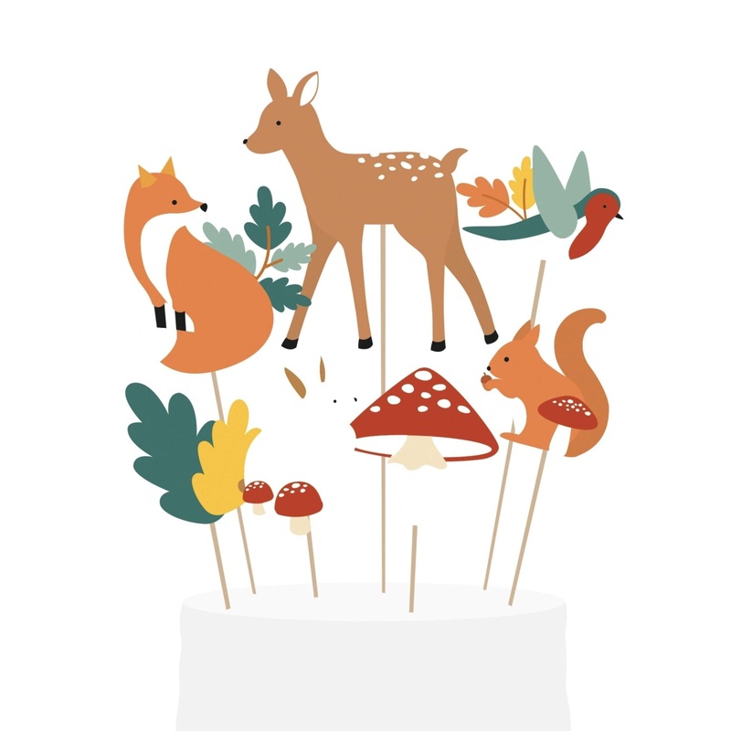 Woodland Animal Cake Toppers