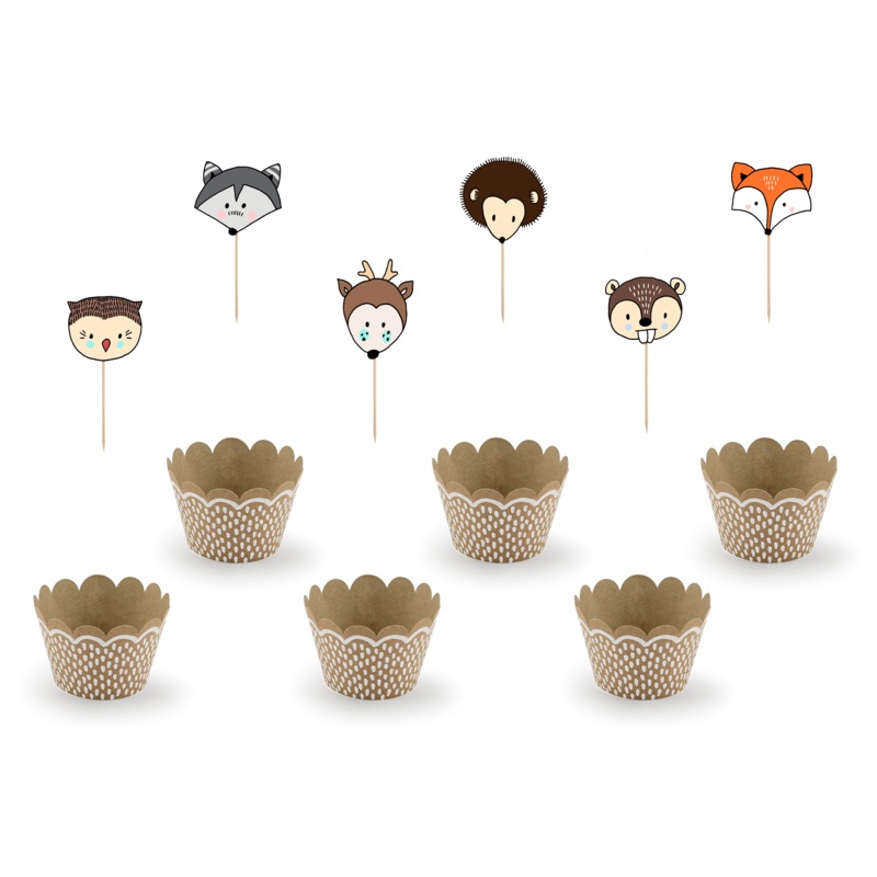 Woodland Party Cupcake Kit