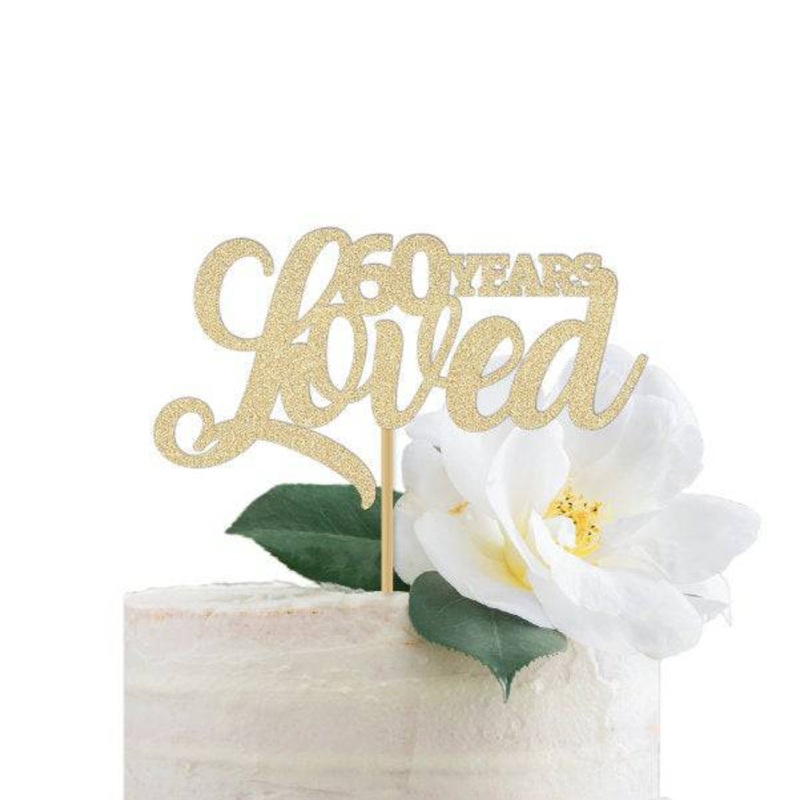 60 Years Loved  Cake Topper