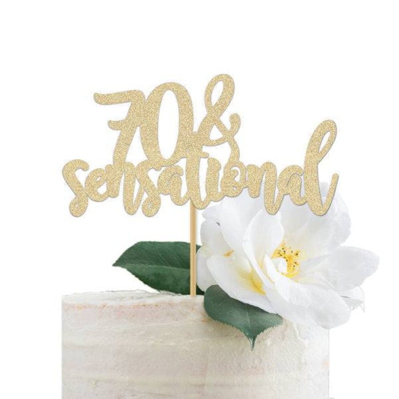 70 & Sensational Cake Topper