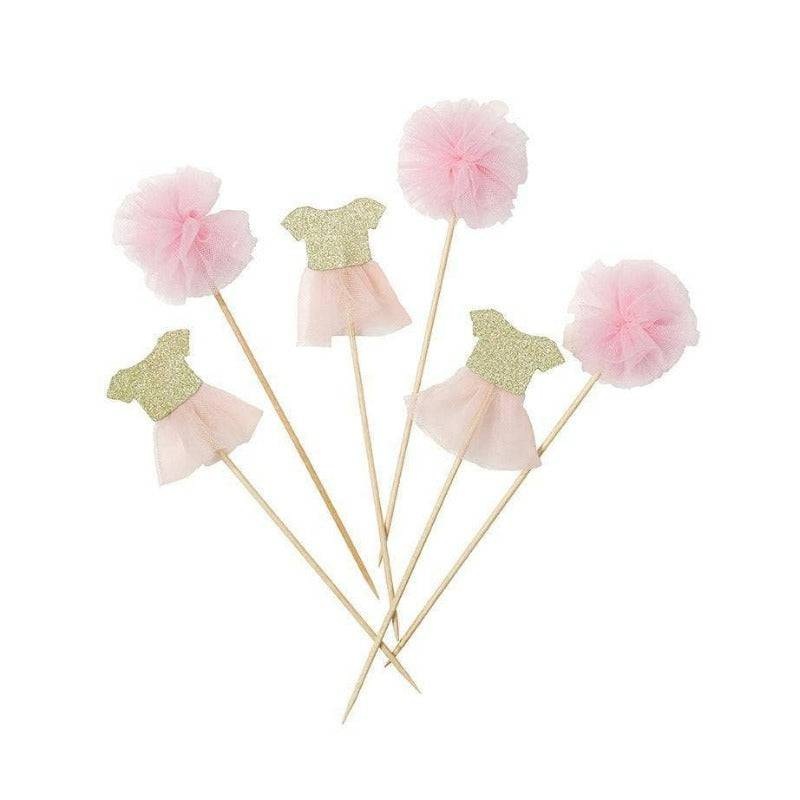 Ballerina Cupcake Toppers - Set of 12