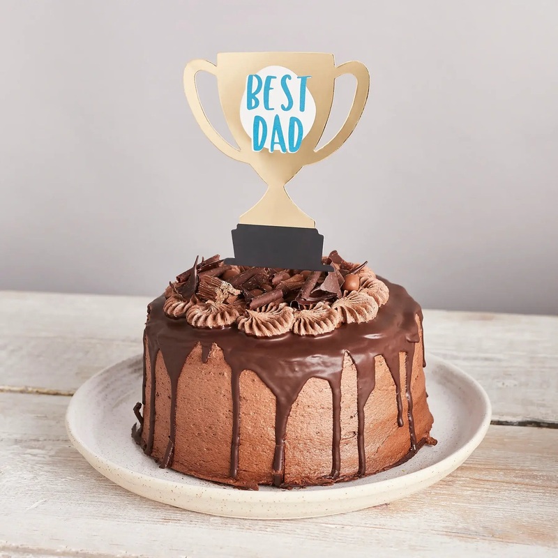 Best Dad' Trophy Cake Topper