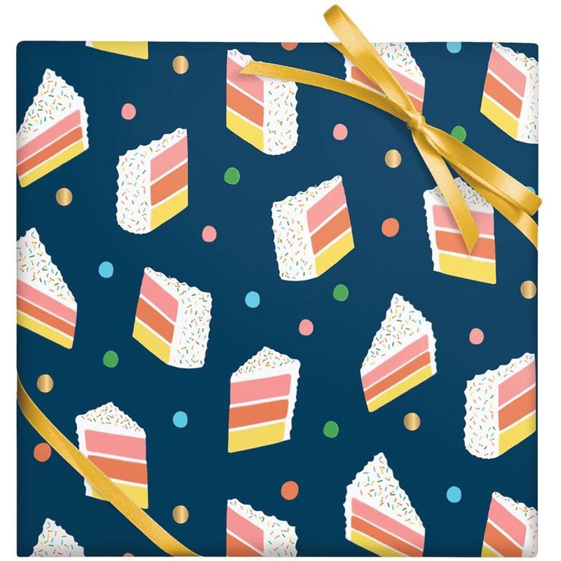 Birthday Cake Slice Stone Wrapping Paper