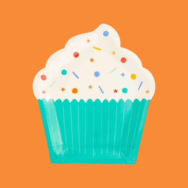 Birthday Cupcake Shaped Paper Plate