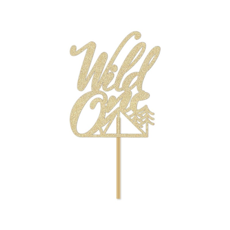 Camping Wild One Cake Topper