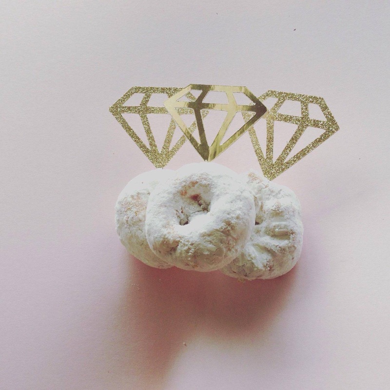 Diamond Donut Cupcake Toppers