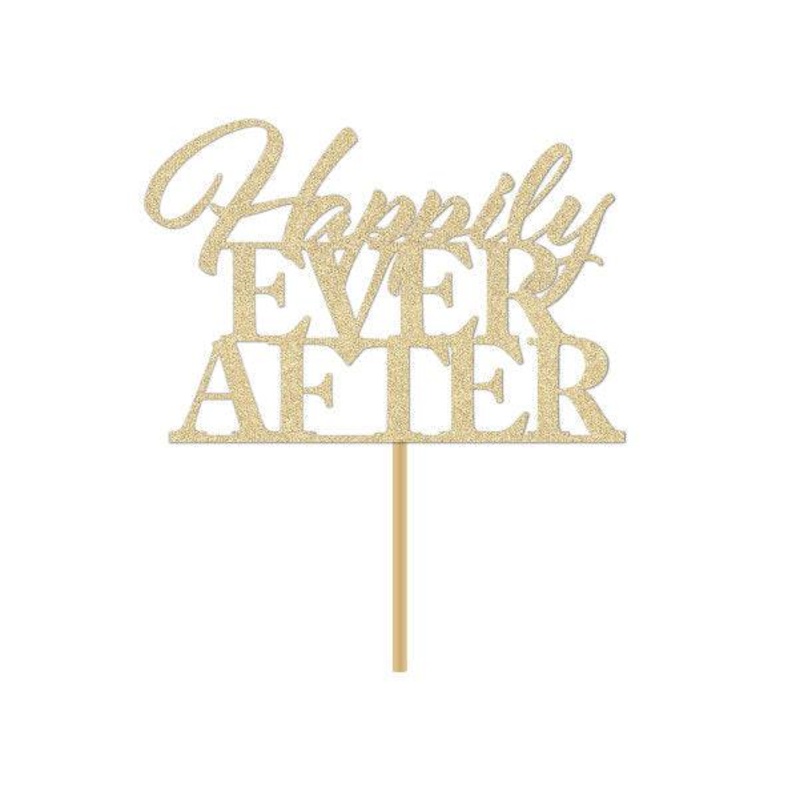 Happily Ever After Wedding Cake Topper