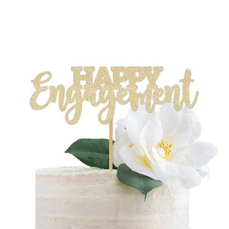 Happy Engagement Cake Topper