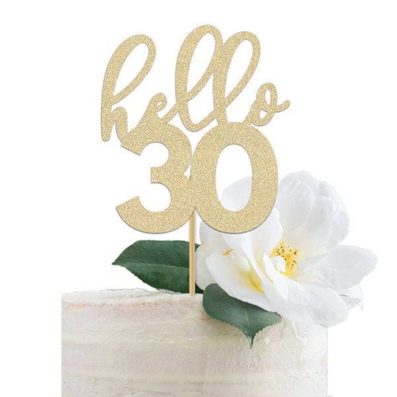 Hello 30 Cake Topper