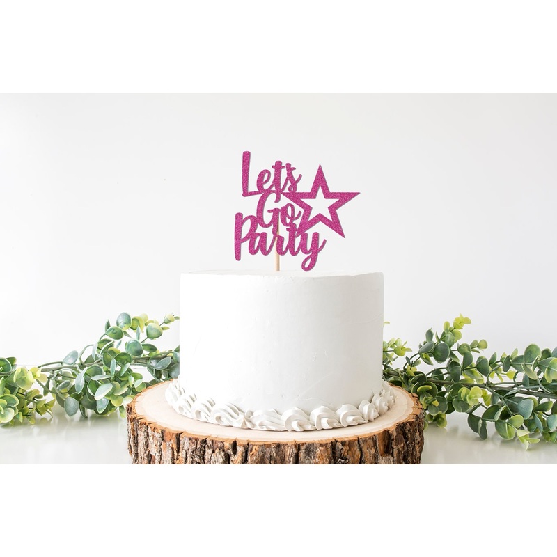 Let's Go Party Cake Topper