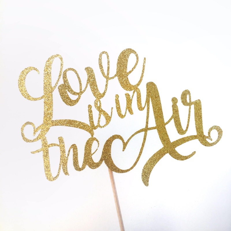 Love is in the Air Cake Topper