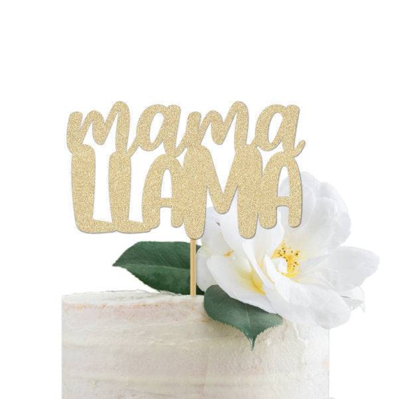 Mama Llama Baby Shower Cake Topper