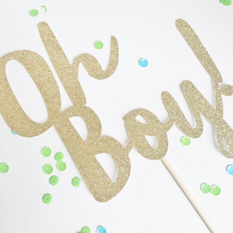 Oh Boy! Baby Shower Cake Topper