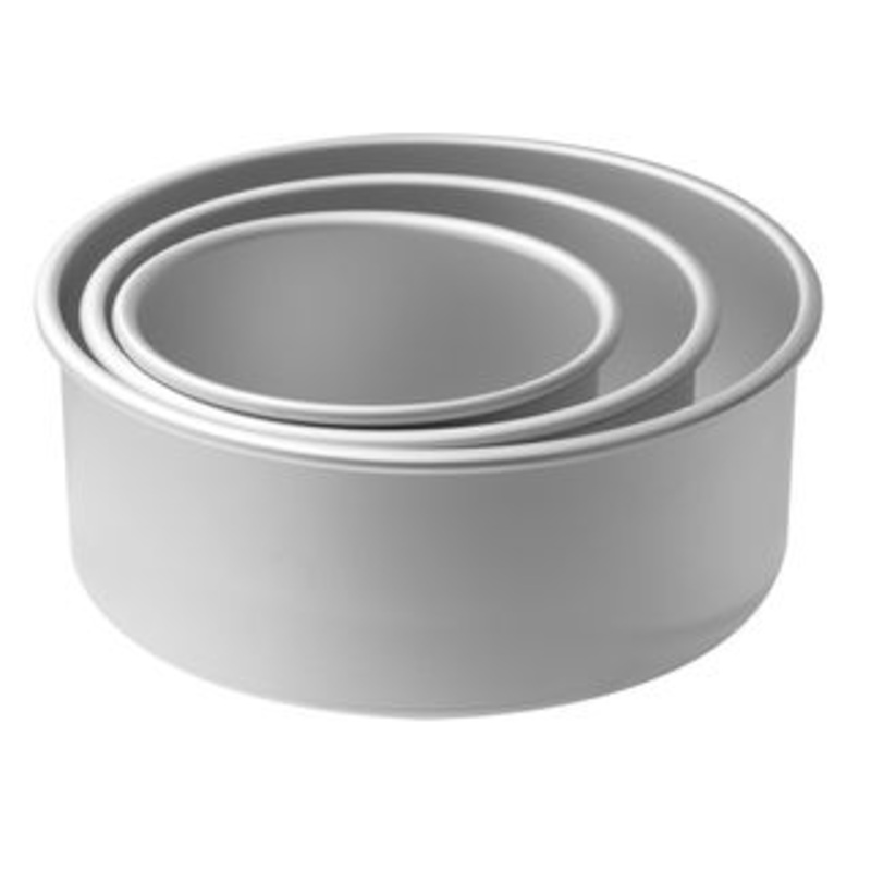 Round 3 Tier Pan Cake Set 4" Deep (3)