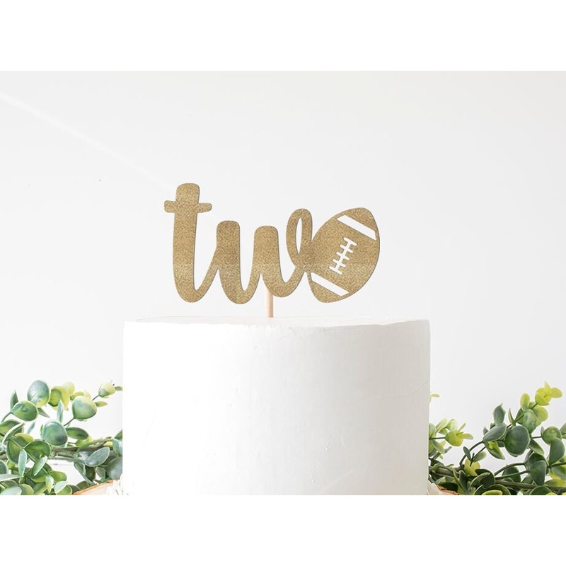 Second Birthday Football Cake Topper