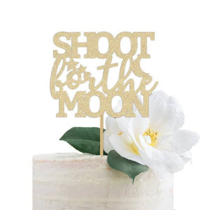 Shoot For The Moon Cake Topper
