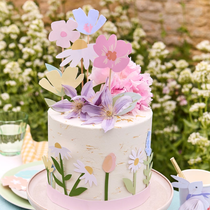 Spring Flower Cake Wrap & Toppers