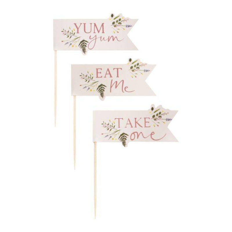 Tea Party Cupcake Toppers-Eat Me S4085