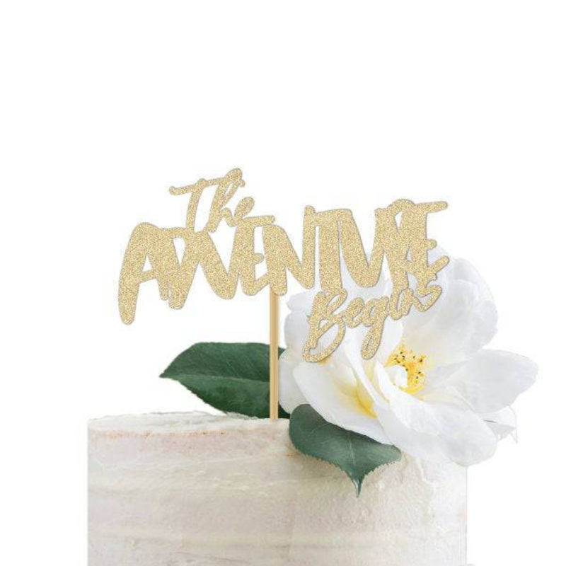 The Adventure Begins  Cake Topper