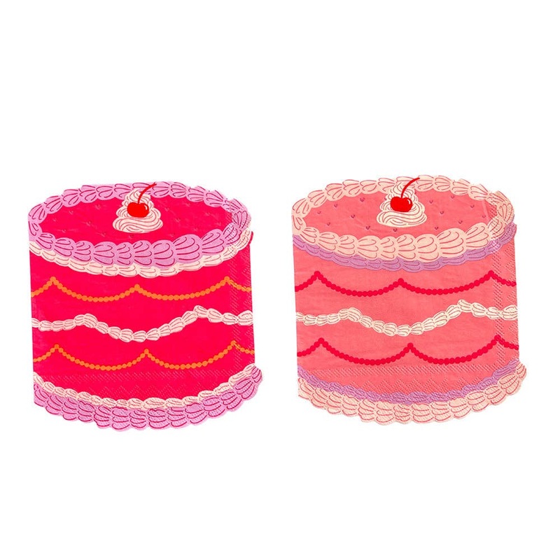 You're The Cherry On Top Die Cut Cake Napkin 16pk.