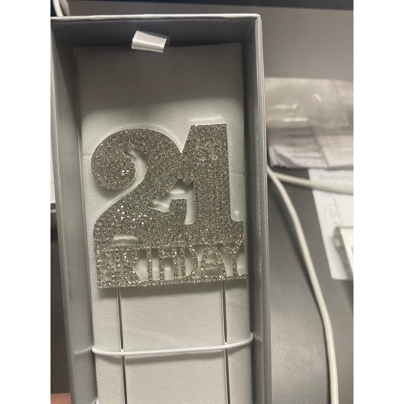 21st Diamond Cake Topper