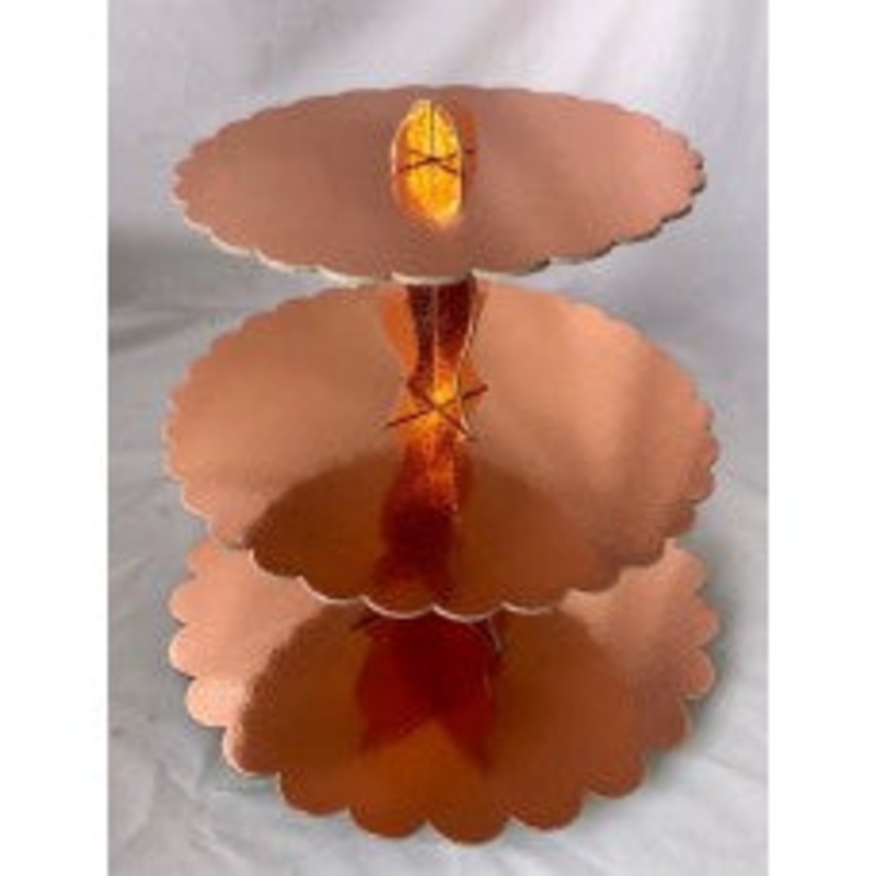 3 Tier Cupcake Stand - ROSE GOLD