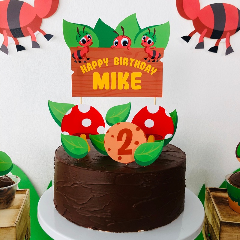 Ants Go Marching Birthday Cake Topper