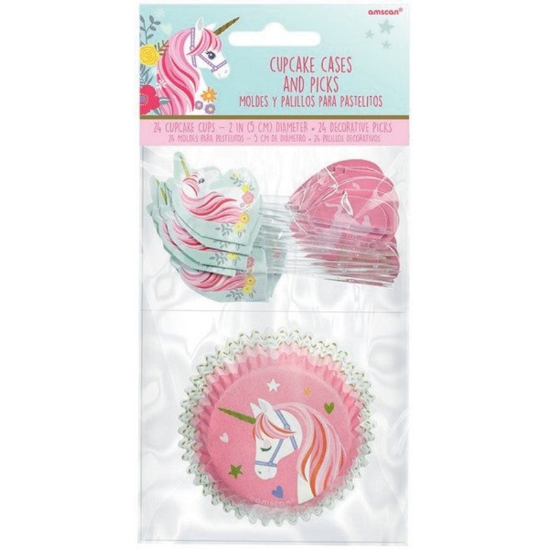 CUPCAKE PICK SET - UNICORN