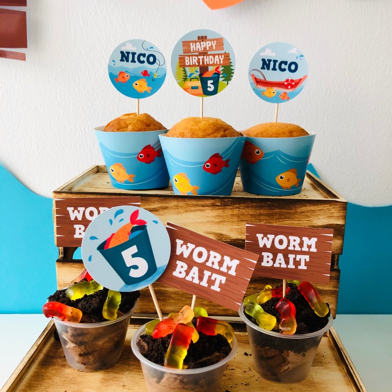 Fishing Cupcake Toppers Set