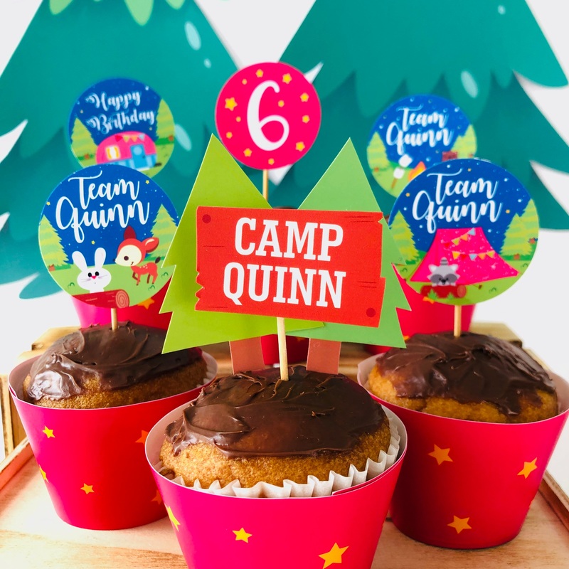 Glamping Cupcake Toppers Set