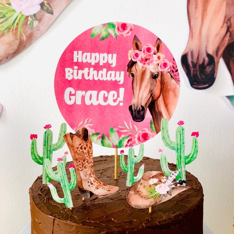 Horse Birthday Cake Topper