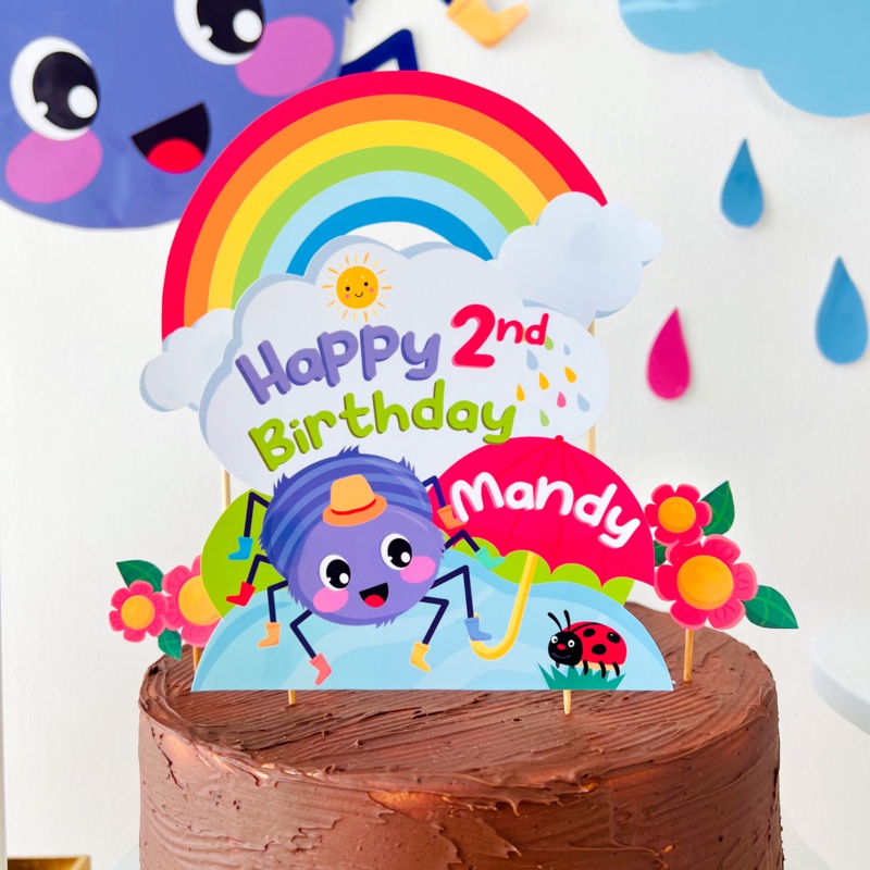 Incy Wincy Spider Birthday Cake Topper