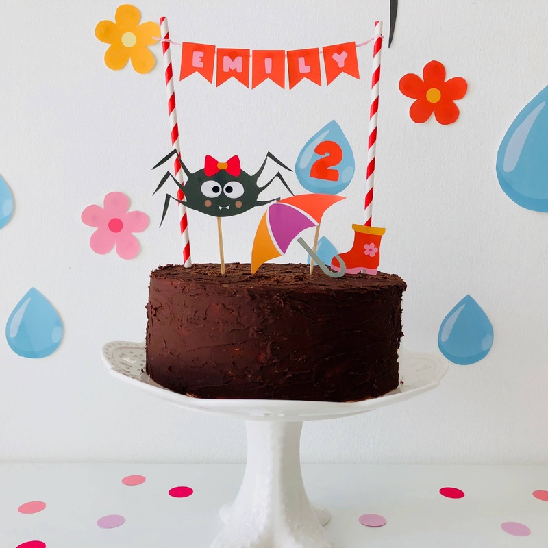 Itsy Bitsy Spider Birthday Cake Topper