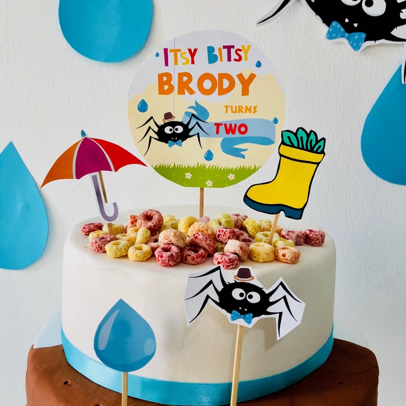 Itsy Bitsy Spider Cake Topper